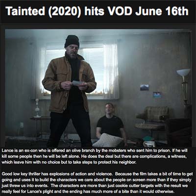 Tainted (2020) hits VOD June 16th